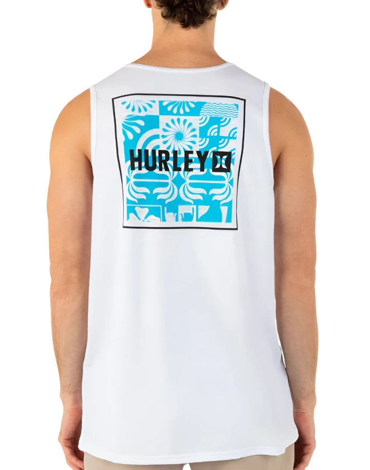 HURLEY Everyday Four Corners Tank Top White Men's Tank Tops Hurley 