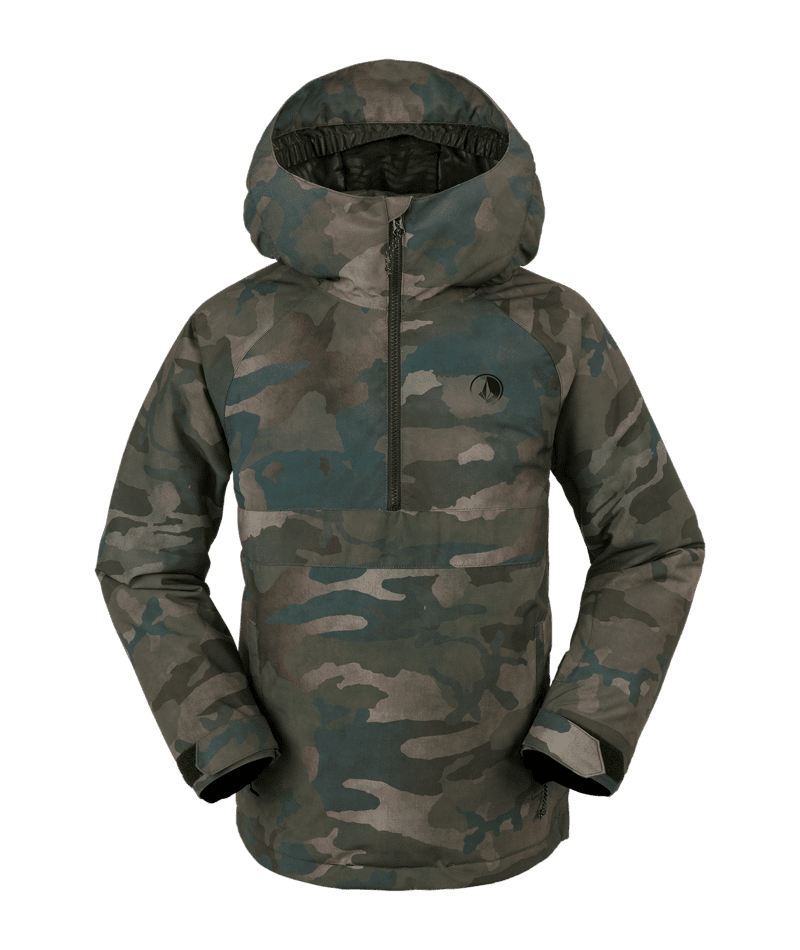 VOLCOM Kids Sluff Insulated Pullover Snowboard Jacket Cloudwash