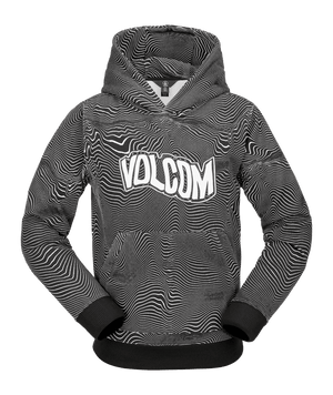 VOLCOM Youth Hydro Fleece Pullover Hoodie Black Print Boy's Pullover Hoodies Volcom 