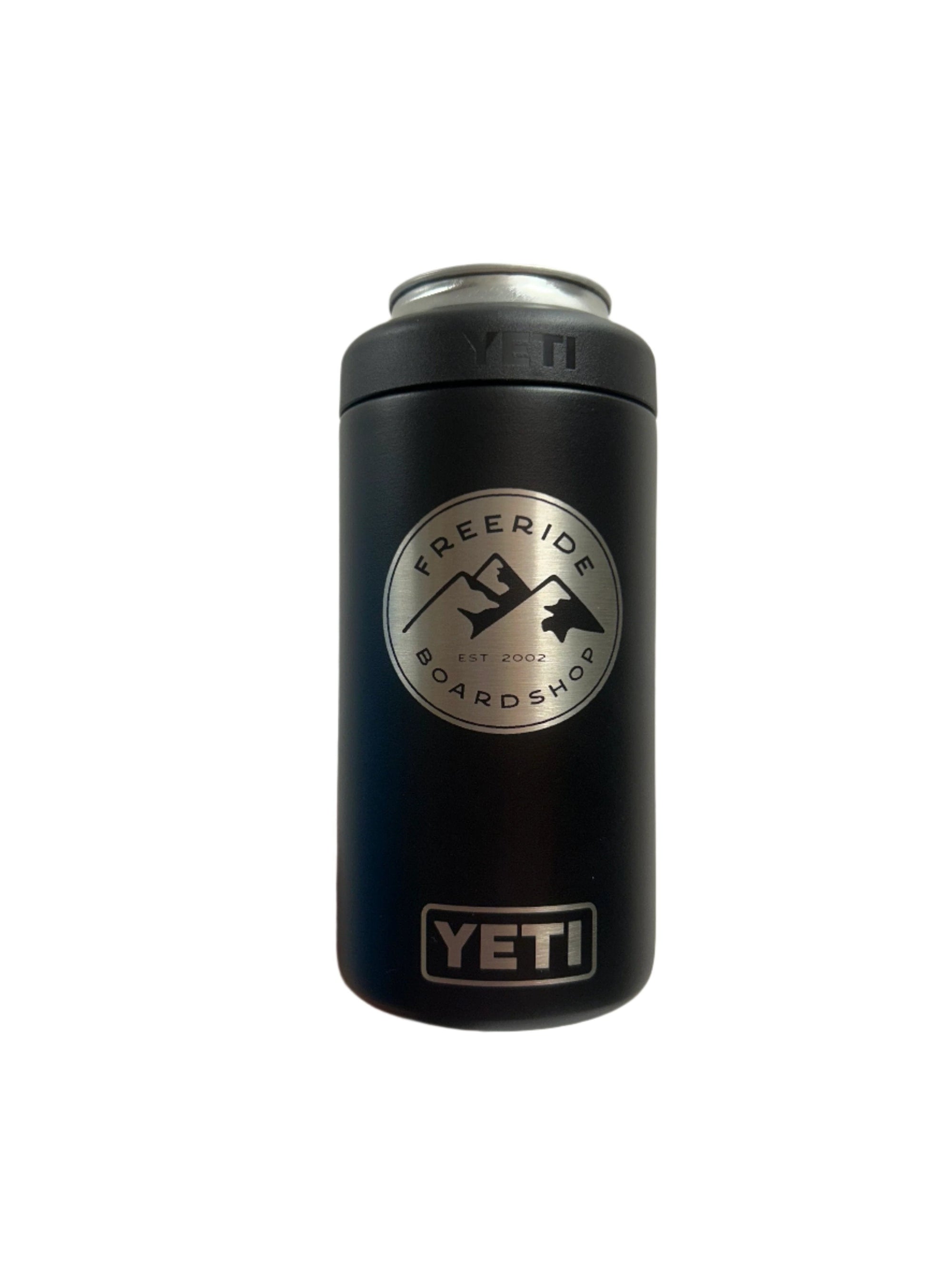 YETI Rambler 473 ML Colster Tall Can Insulator Black Freeride Drinkware Yeti 