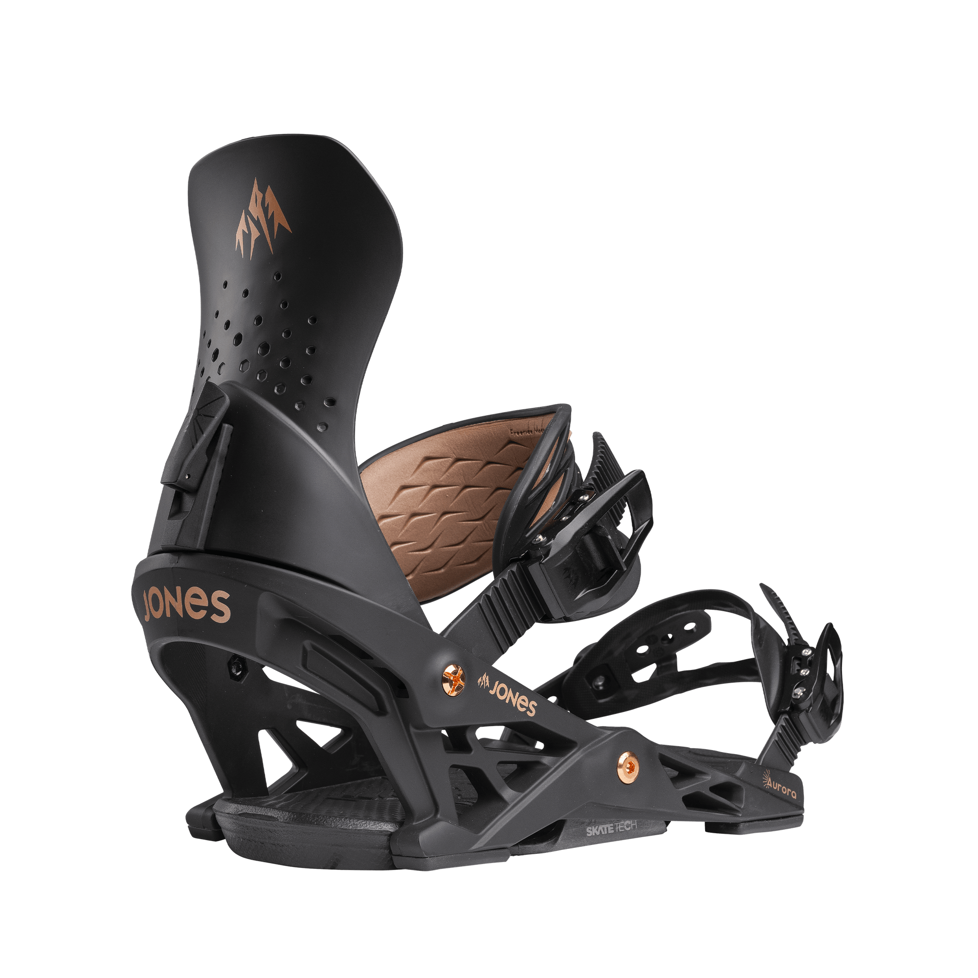 JONES Women's Aurora Snowboard Bindings Eclipse Black 2025 Women's Snowboard Bindings Jones Snowboards 