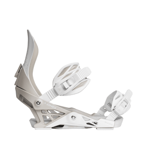 JONES Women's Aurora Snowboard Bindings White Mineral 2025 Women's Snowboard Bindings Jones Snowboards 