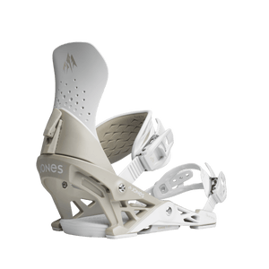 JONES Women's Aurora Snowboard Bindings White Mineral 2025 Women's Snowboard Bindings Jones Snowboards 