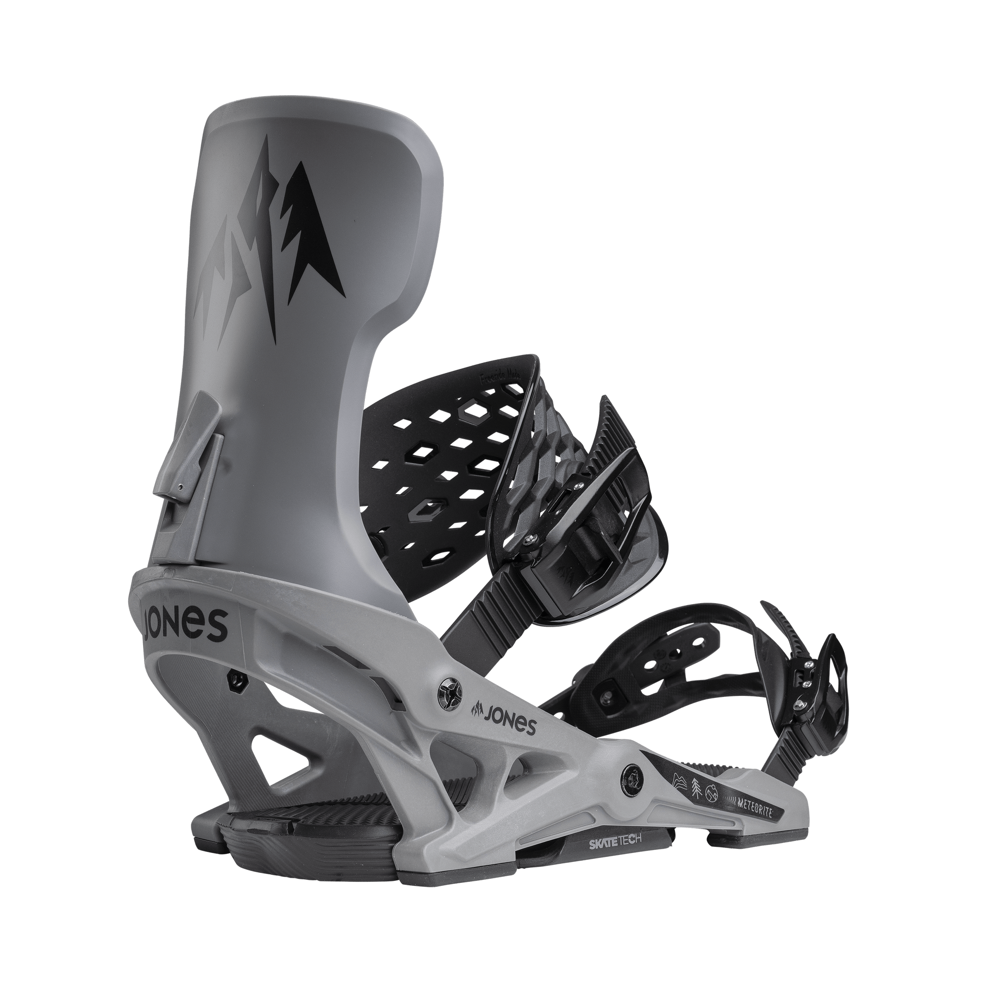 JONES Meteorite Snowboard Bindings Grey 2025 Men's Snowboard Bindings Jones Snowboards 