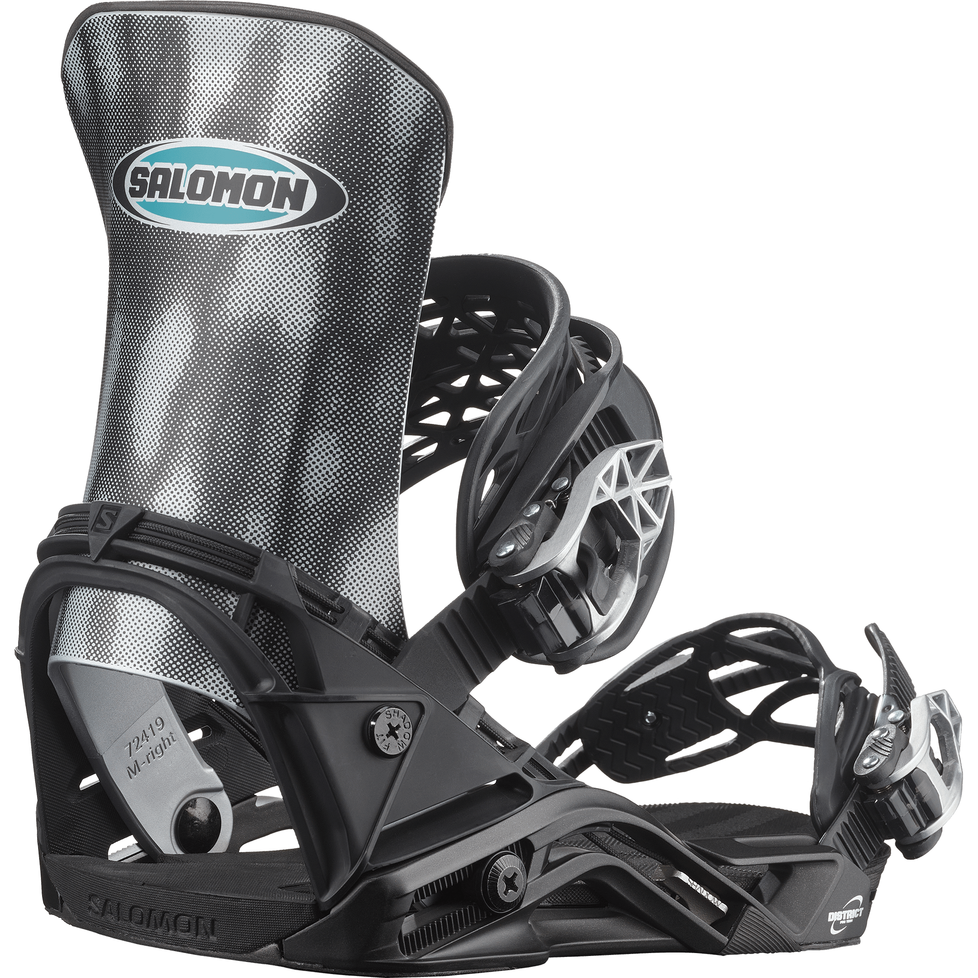 SALOMON District Pro Team Snowboard Bindings Chrome 2025 Men's Snowboard Bindings Salomon 