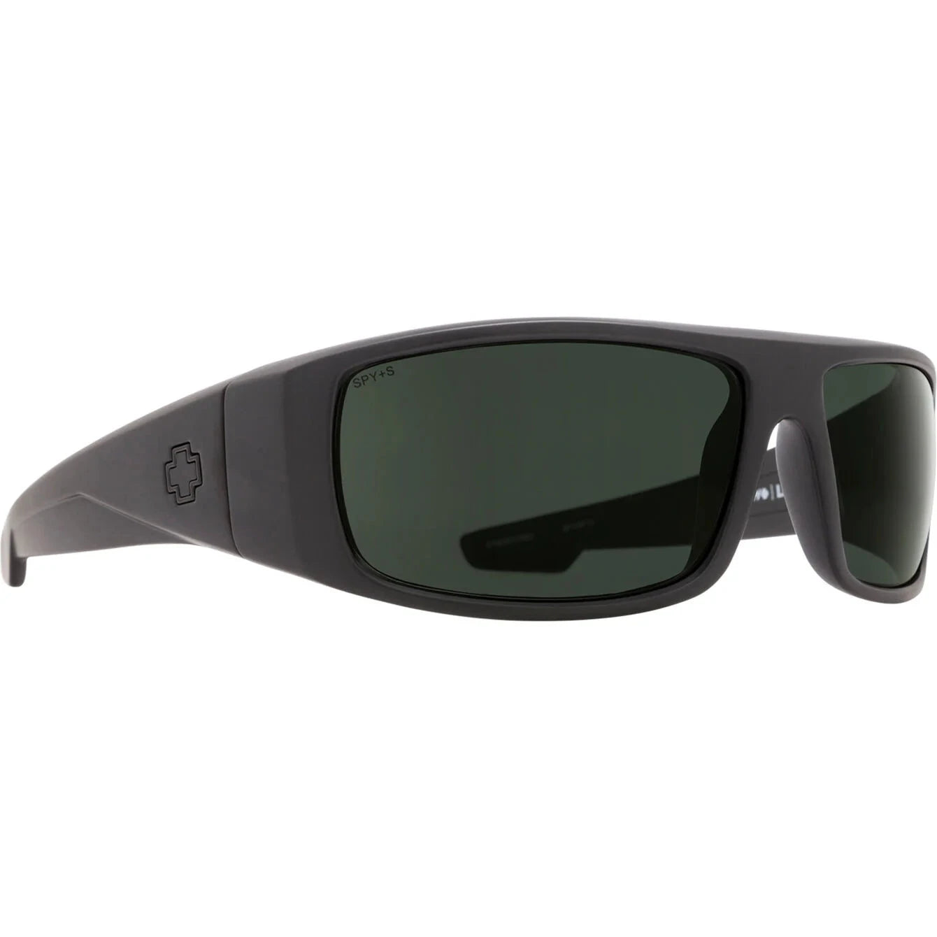 SPY Logan Matte Black ANSI - Happy Grey Green Sunglasses Sunglasses Spy 