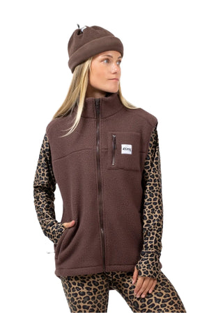 EIVY Women's Lumberjackie Sherpa Vest Chocolate Women's Vests Eivy 