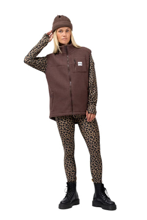 EIVY Women's Lumberjackie Sherpa Vest Chocolate Women's Vests Eivy 