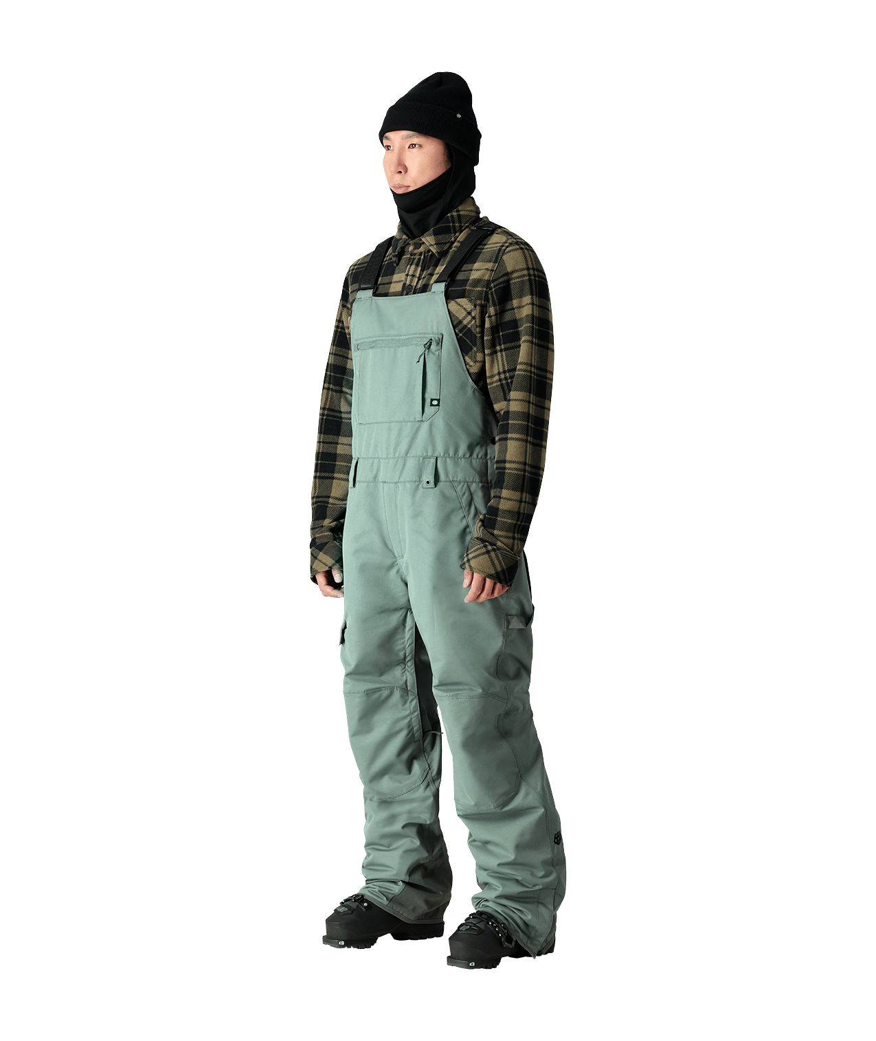 686 Hot Lap Insulated Bib Snowboard Pants Cypress Green 2025 Men's Snow Bib Pants 686 