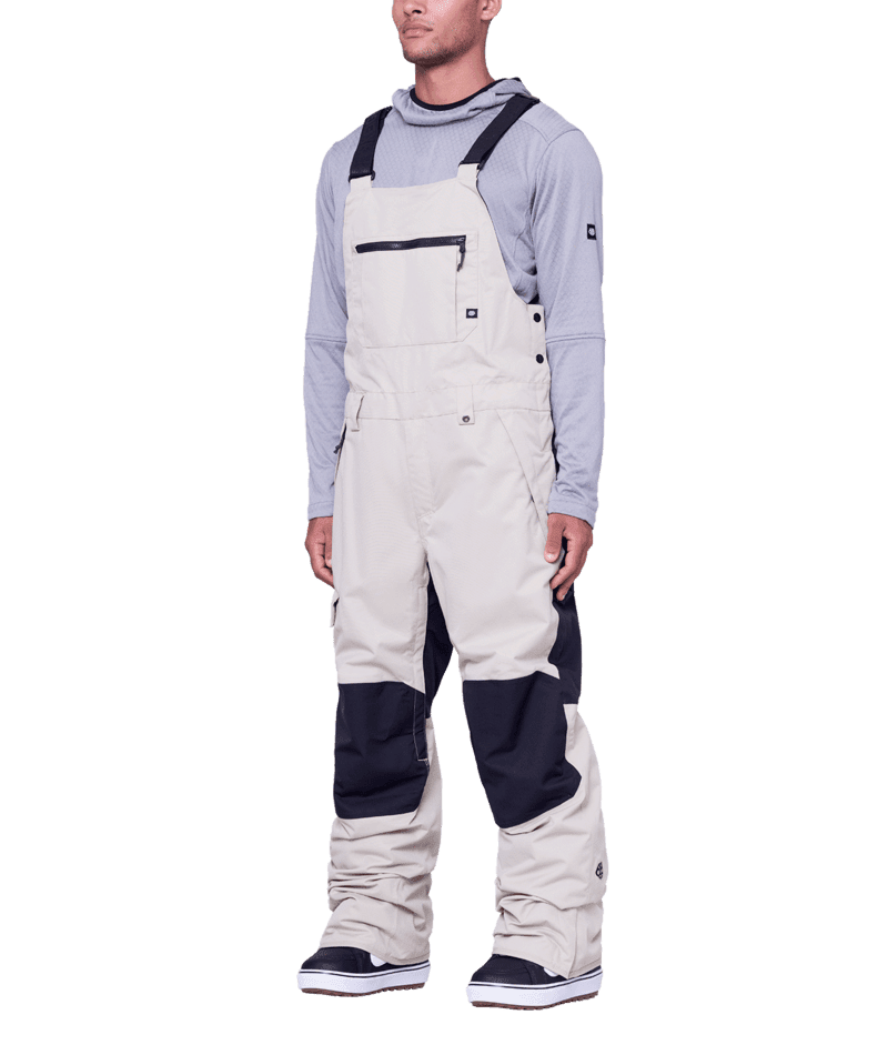 686 Hot Lap Insulated Bib Snowboard Pants Putty Colorblock 2024 - Freeride  Boardshop