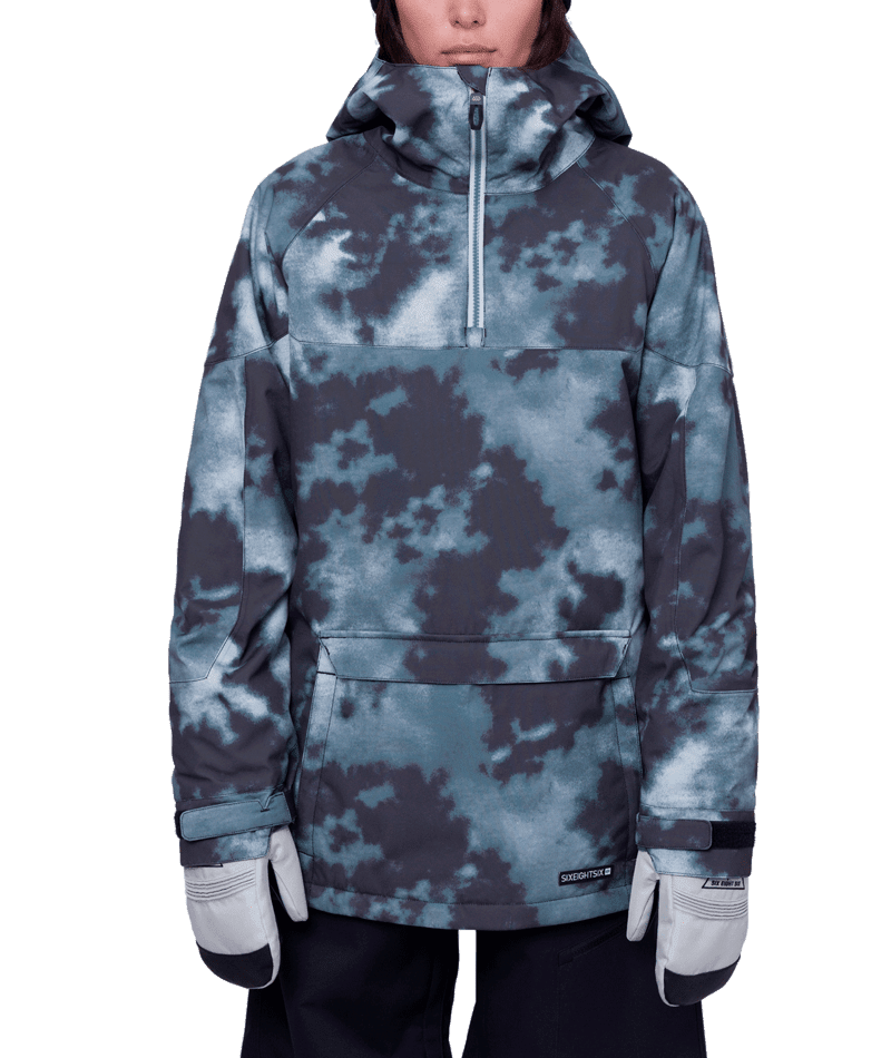 686 Women's Upton Insulated Anorak Snowboard Jacket Green Nebula