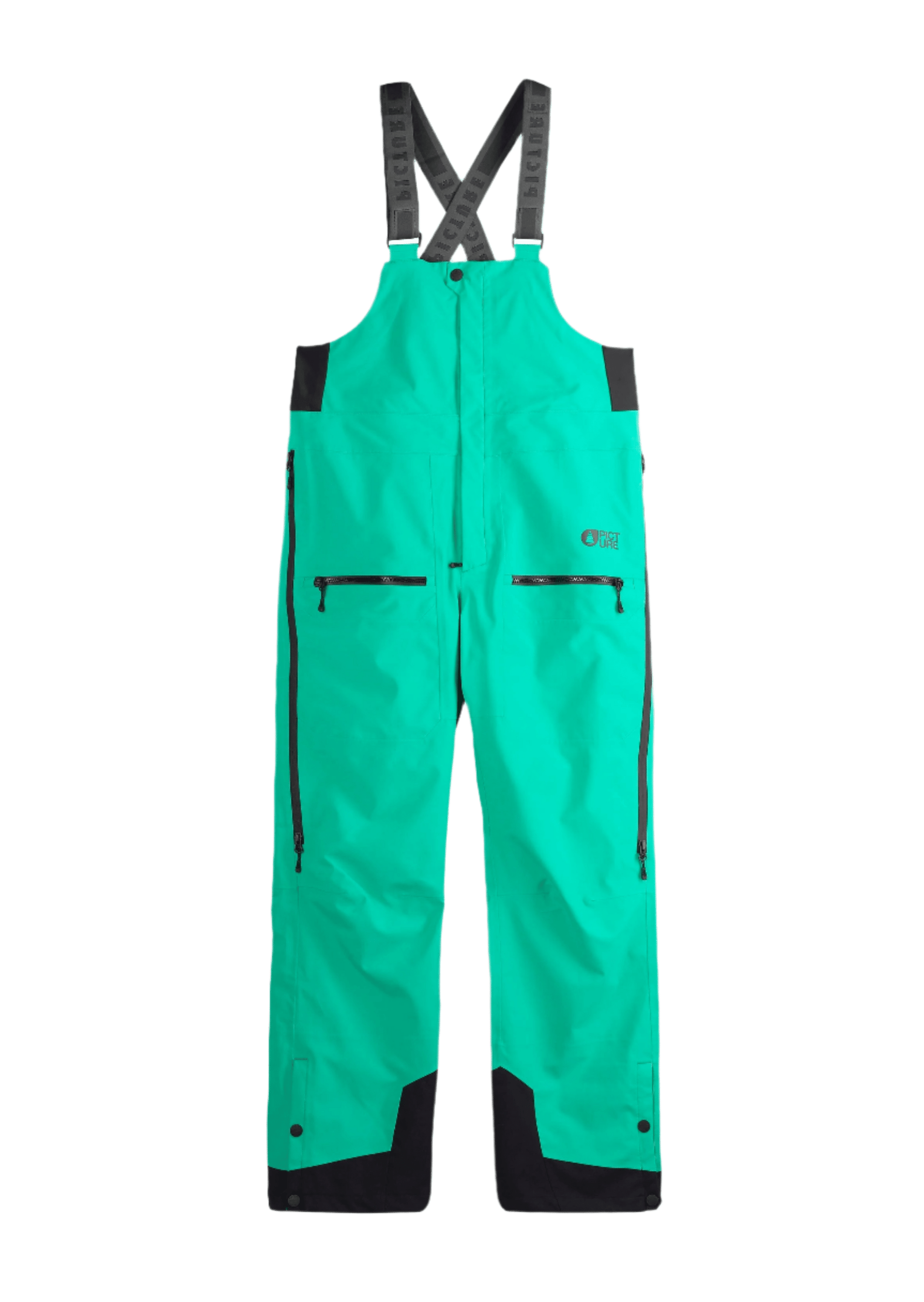 PICTURE Welcome 3L Bib Snowboard Pants Spectra Green 2024 Men's Snow Bib Pants Picture 