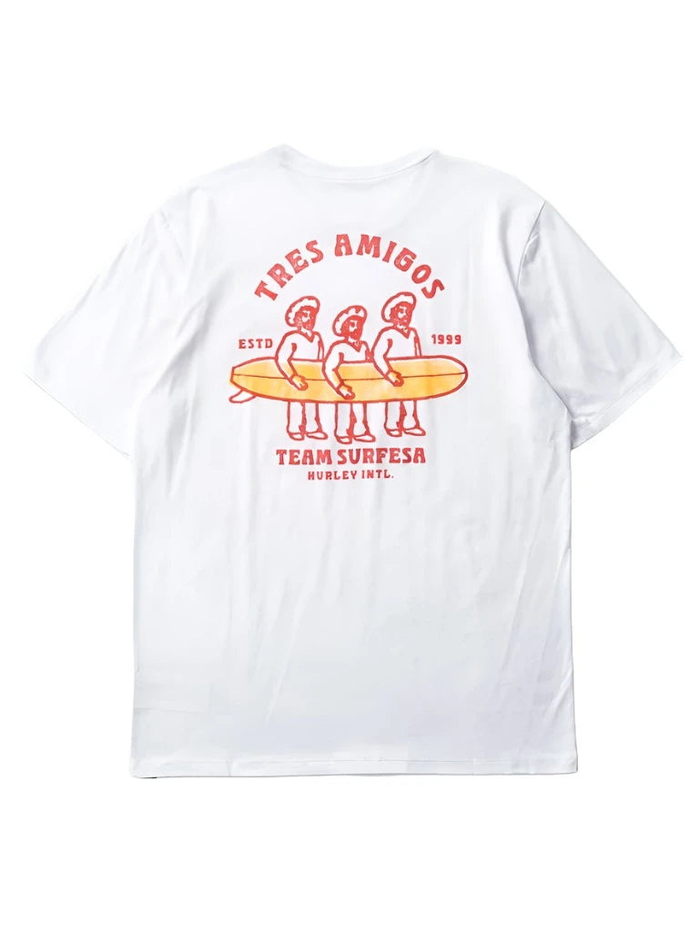HURLEY Everyday Surfsea Team T-Shirt White Men's Short Sleeve T-Shirts Hurley 