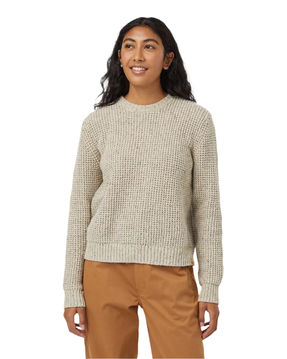 TENTREE Women's Highline Nep Crew Sweater Pale Oak Heather Nep Women's Sweaters Tentree 