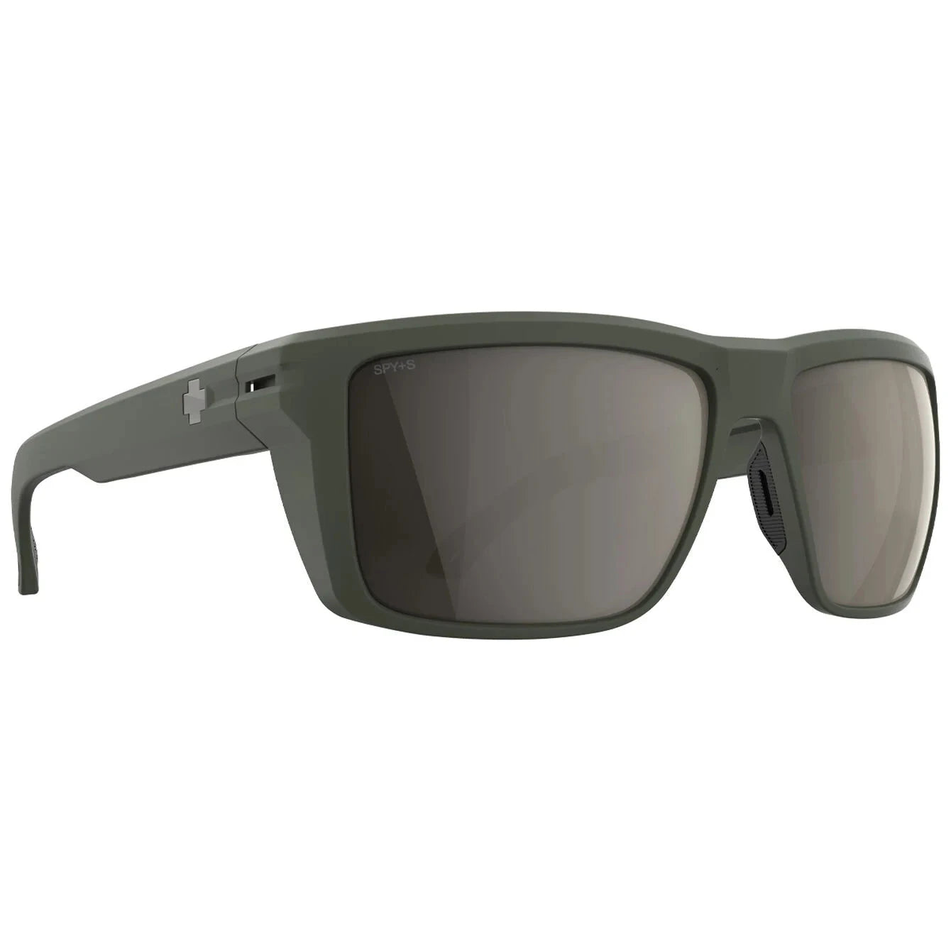 SPY Overhaul XL Matte Olive - Happy Bronze Pewter Mirror Sunglasses Sunglasses Spy 
