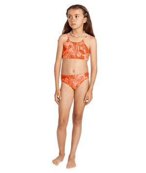 VOLCOM Girl's Blocked Out Swim Set Reef Pink Girl's Swimwear Volcom 