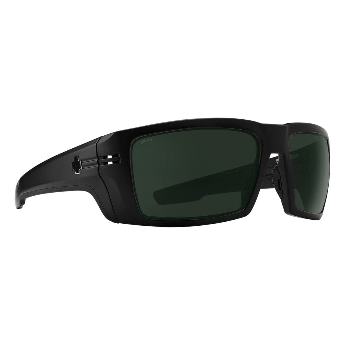 SPY Rebar ANSI Matte Black - Happy Boost Gray Green Polarized Sunglasses Sunglasses Spy 