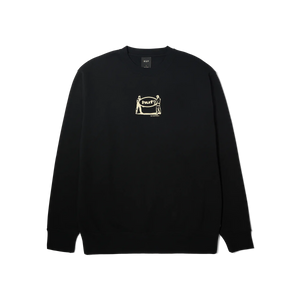 HUF Relocation Crewneck Sweater Black Men's Crewnecks Huf 