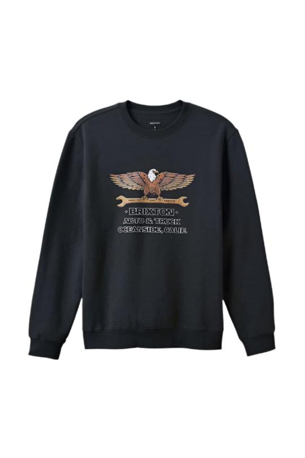 BRIXTON Repair Crewneck Sweater Washed Black Freeride Boardshop