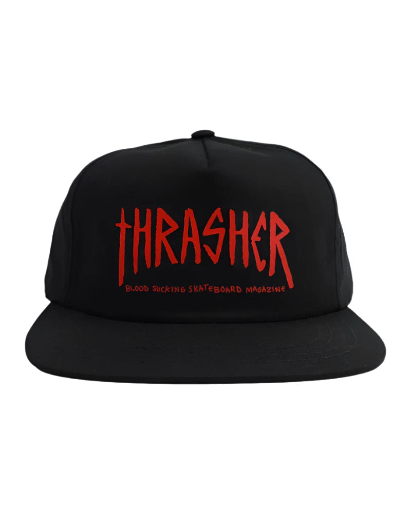 THRASHER Toy Machine Scratch Snapback Hat Black Men's Hats Thrasher 