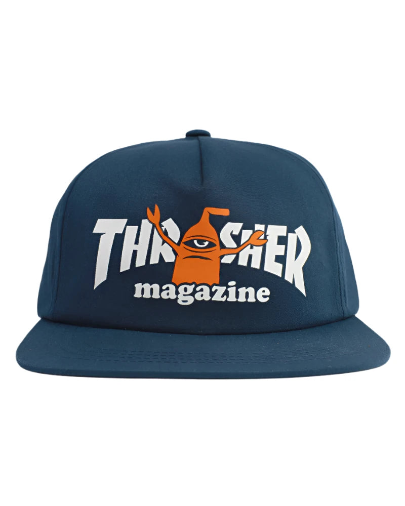 THRASHER Toy Machine Sect Snapback Hat Navy Men's Hats Thrasher 