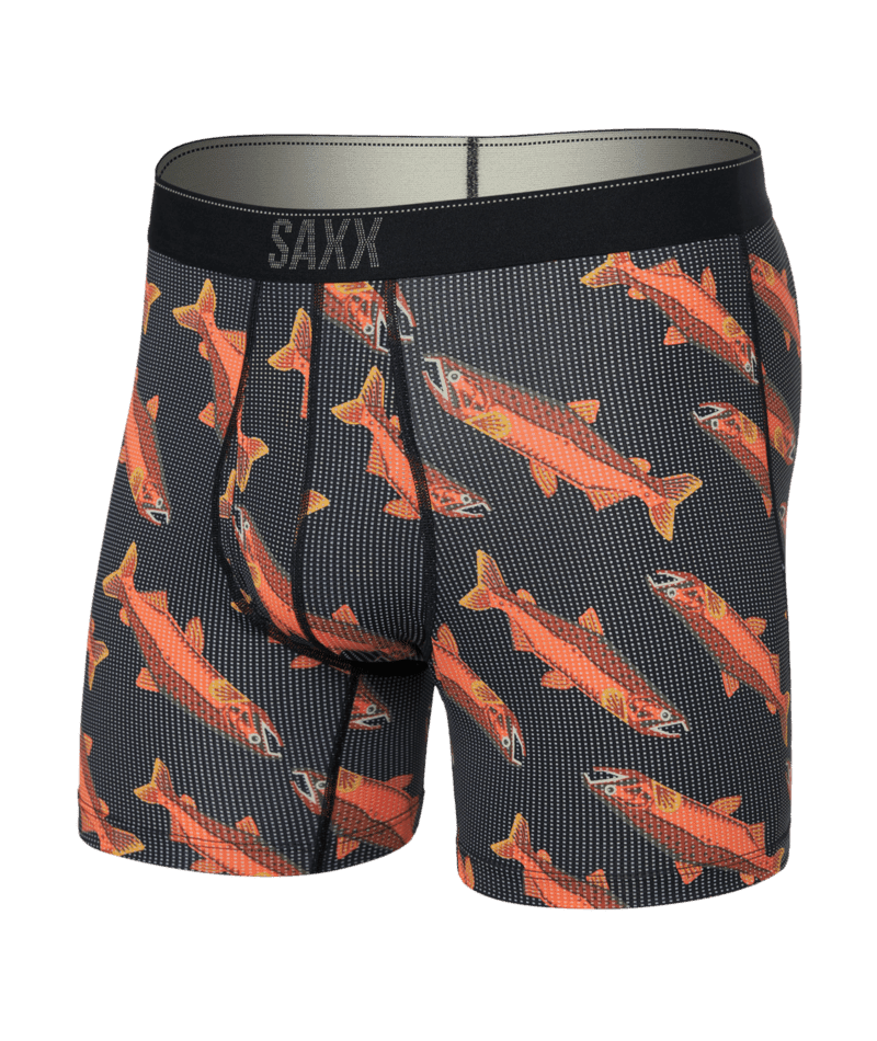 SAXX Quest Quick Dry Mesh Boxer Brief Underwear Coho-Black Men's Underwear Saxx 