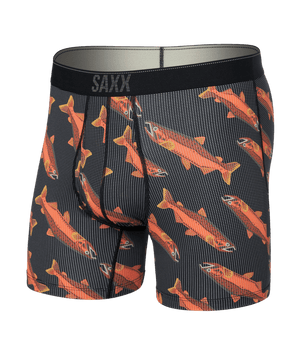 SAXX Quest Quick Dry Mesh Boxer Brief Underwear Coho-Black Men's Underwear Saxx 