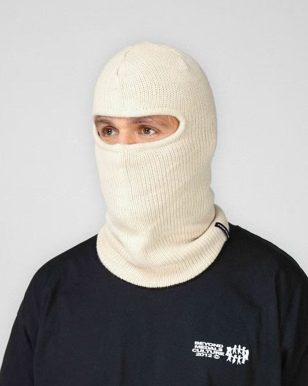 BEYOND MEDALS Knit Balaclava Beige