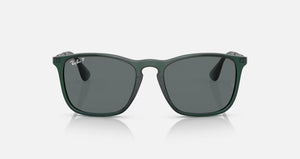 RAY-BAN Chris Polished Transparent Green - Dark Grey Sunglasses Sunglasses Ray-Ban 