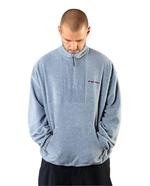 BEYOND MEDALS Halfzip Fleece Grey Melange Men's Crewnecks Beyond Medals 