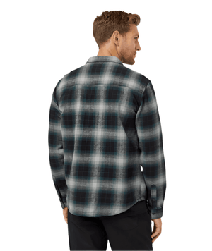 TENTREE Forest Flannel Shirt Forest River Green/Mineral Men's Long Sleeve Button Up Shirts Tentree 