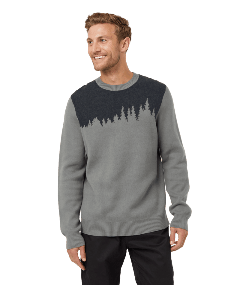 TENTREE Highline Juniper Sweater Mineral/Forest River Green Heather Men's Sweaters Tentree 