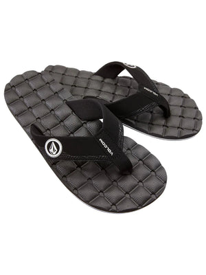 VOLCOM Recliner Sandals Black White Men's Sandals Volcom 