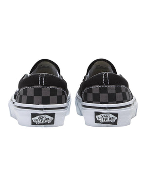 VANS Youth Classic Slip On Shoes Checkerboard Black/Pewter Youth and Toddler Skate Shoes Vans 