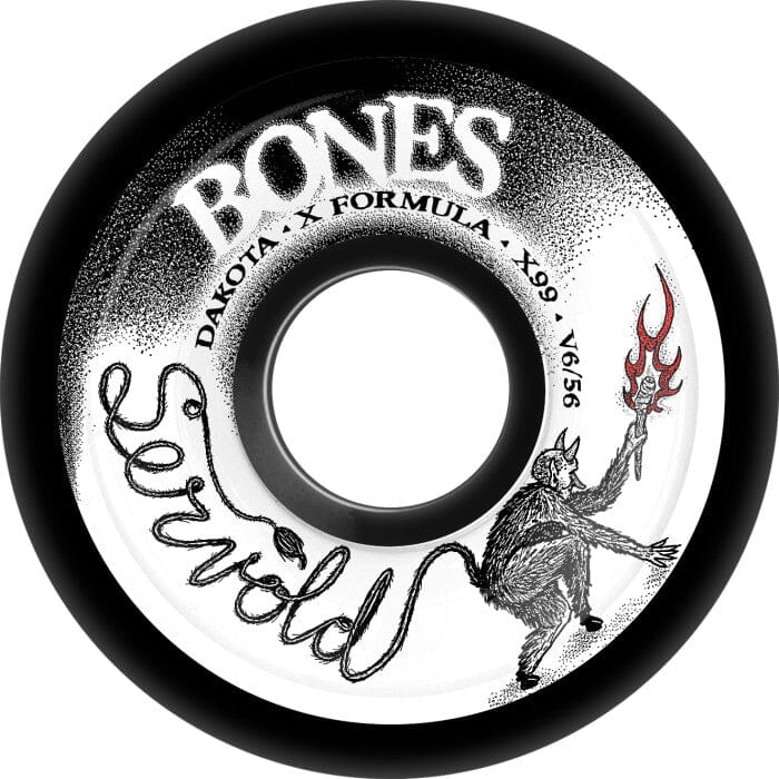 BONES Servold Eternal Search X-Formula 99A V6 Widecut 56mm Skateboard Wheels Skateboard Wheels Bones 