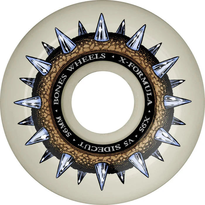 BONES X-Formula Street Cleats 56mm V5 Sidecut 95A Skateboard Wheels Skateboard Wheels Bones 