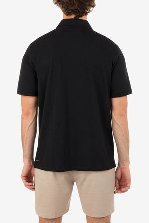 HURLEY H2O-Dri Ace Slub Polo T-Shirt Black Men's Polos Hurley 