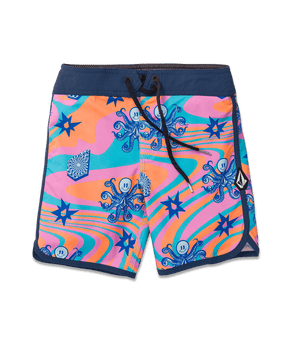 VOLCOM Boy's Octoparty Scallop Mod-Tech Boardshort Multi Boy's Boardshorts Volcom 