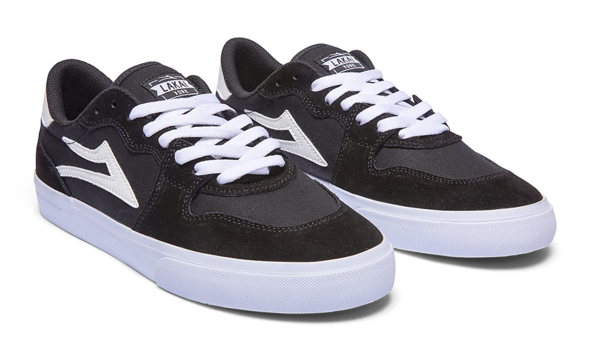 LAKAI York Shoes Black White Suede Freeride Boardshop