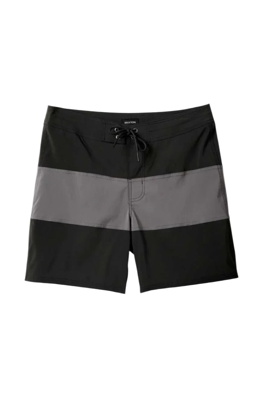 BRIXTON 60's Stretch Trunk Washed Black / Charcoal Men's Boardshorts Brixton 