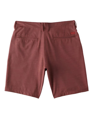 BILLABONG Crossfire Slub Submersible 19" Hybrid Shorts Dusty Red Men's Hybrid Shorts Billabong 