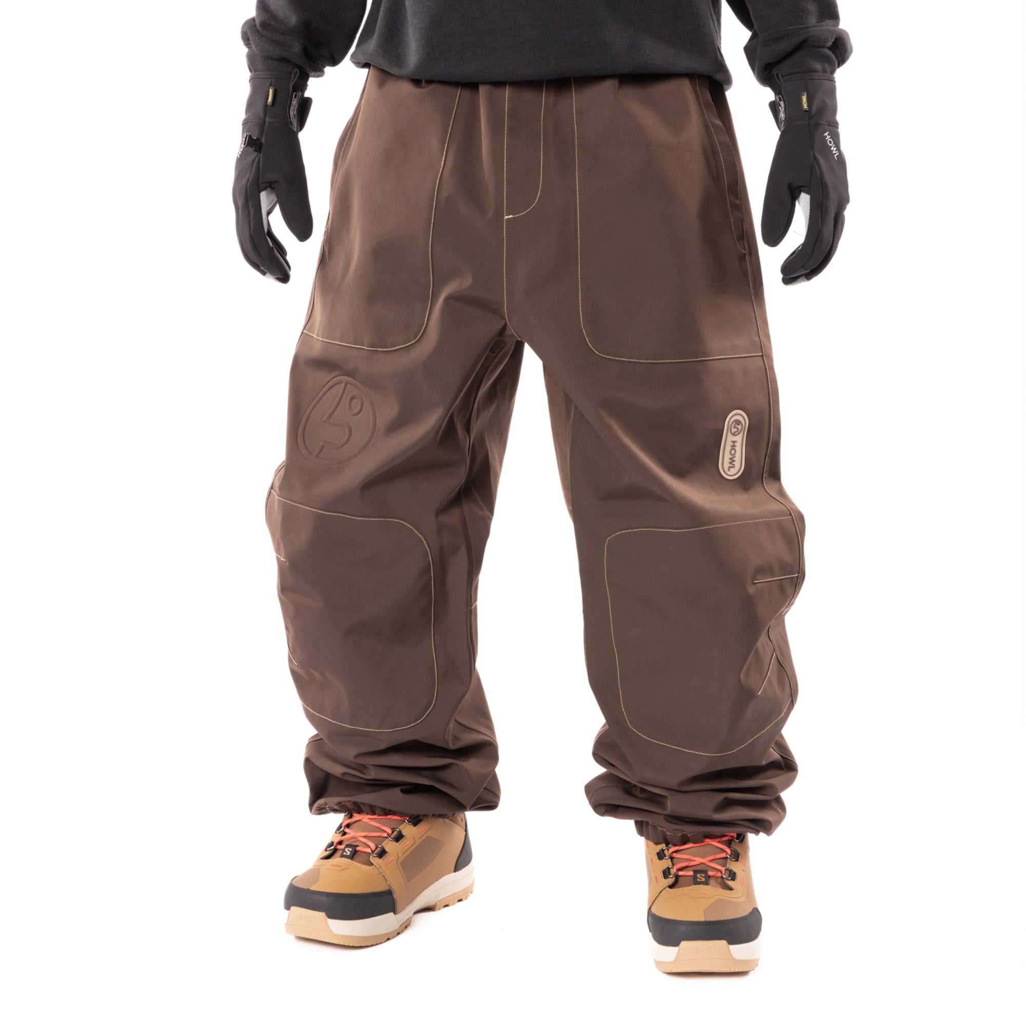 HOWL Public Snowboard Pants Brown 2025 Men's Snow Pants Howl 