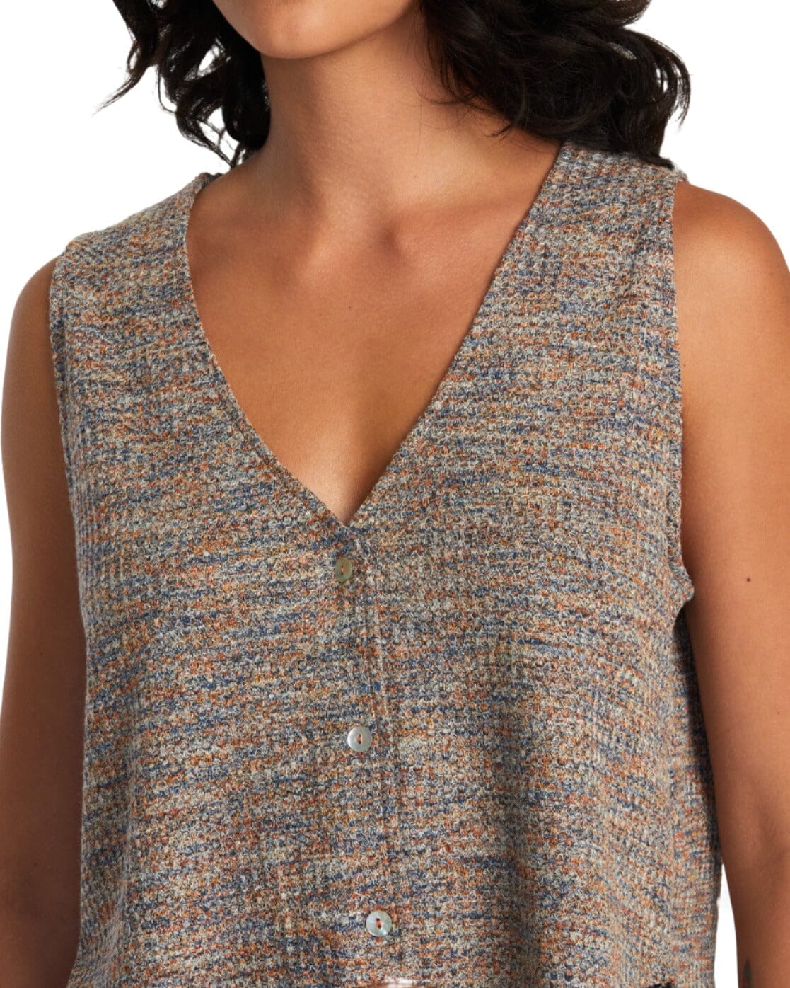 RVCA Women s Scout Marled Knit Vest Camel Freeride Boardshop