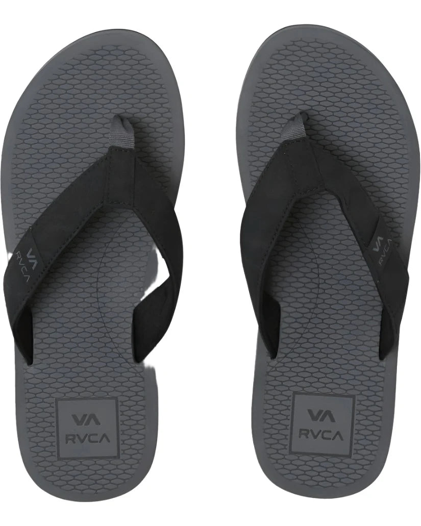 RVCA Sandbar Flip Flop Sandals Charcoal Men's Sandals RVCA 