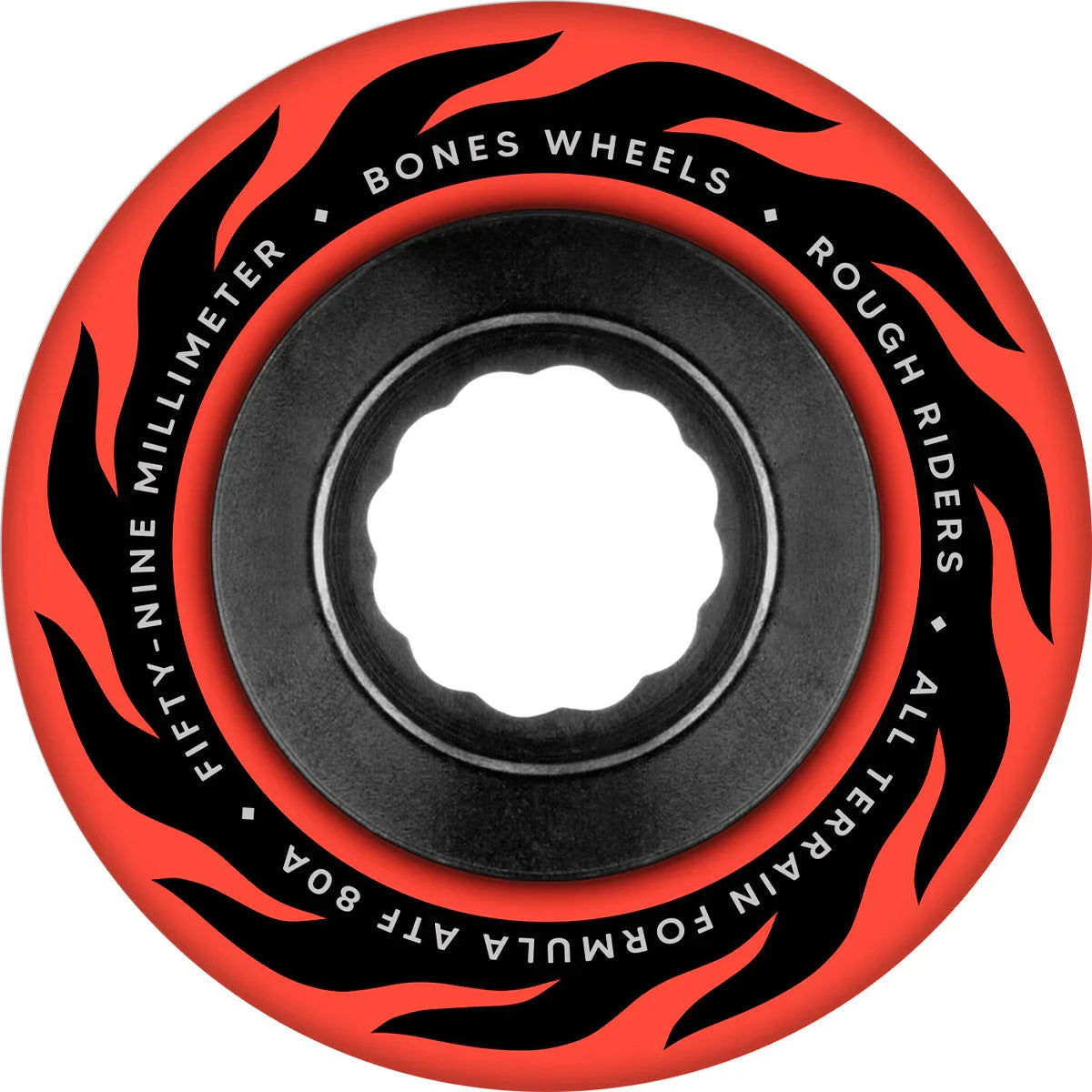 BONES ATF Rough Rider Eternal Flame Red 59mm 80A Skateboard Wheels Skateboard Wheels Bones 