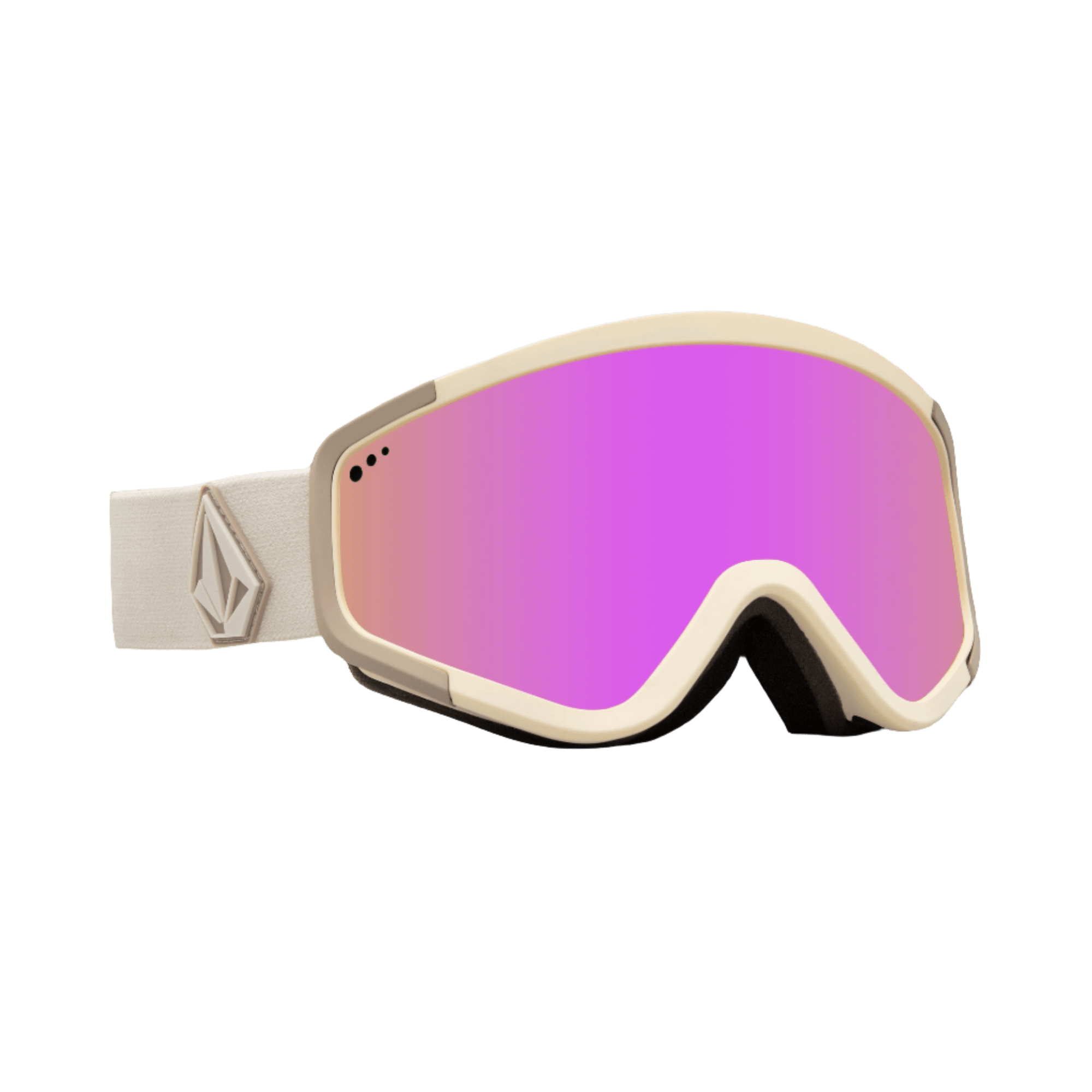 VOLCOM Attunga Khakiest/Sand - Pink Chrome + Yellow Snow Goggle Snow Goggles Volcom 