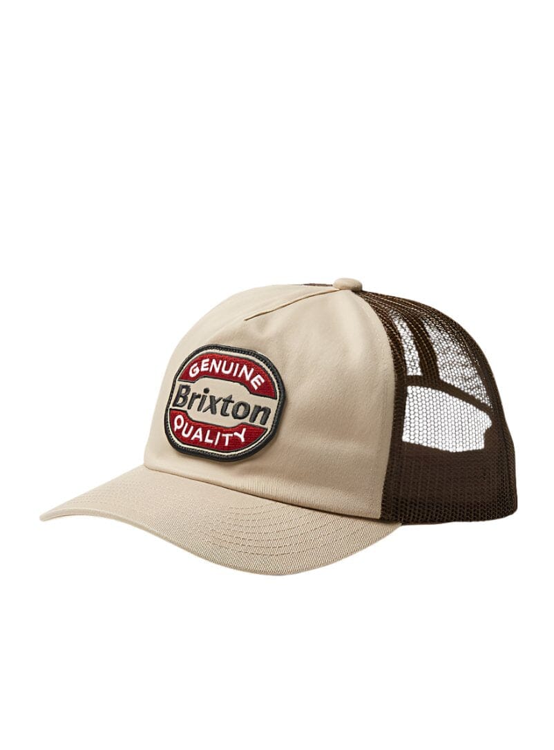 BRIXTON Keaton MP Trucker Hat Sand/Sepia Men's Hats Brixton 