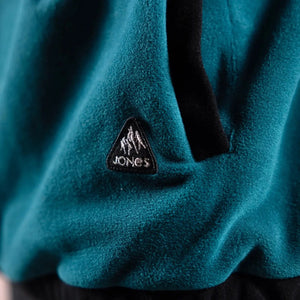 JONES Recycled Fleece Half Zip Pullover Pacific Teal Men's Crewnecks Jones Snowboards 