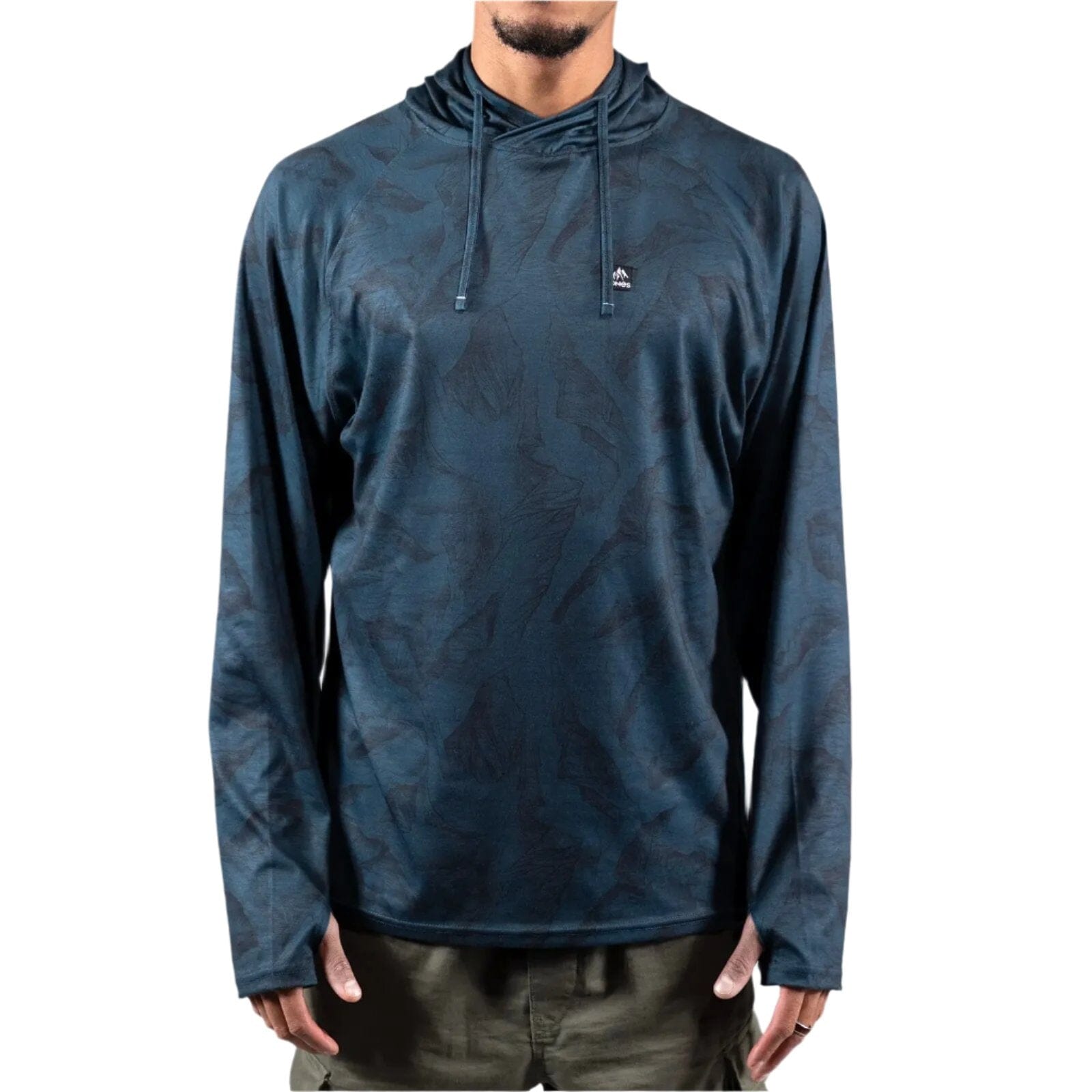 JONES Shastarama Recycled Tech Hoodie Pacific Teal Men's Base Layers Jones Snowboards 