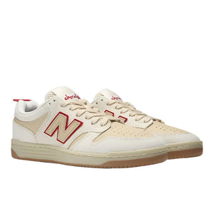 NB NUMREIC 480 Shoes Sea Salt/Red Men's Skate Shoes New Balance 